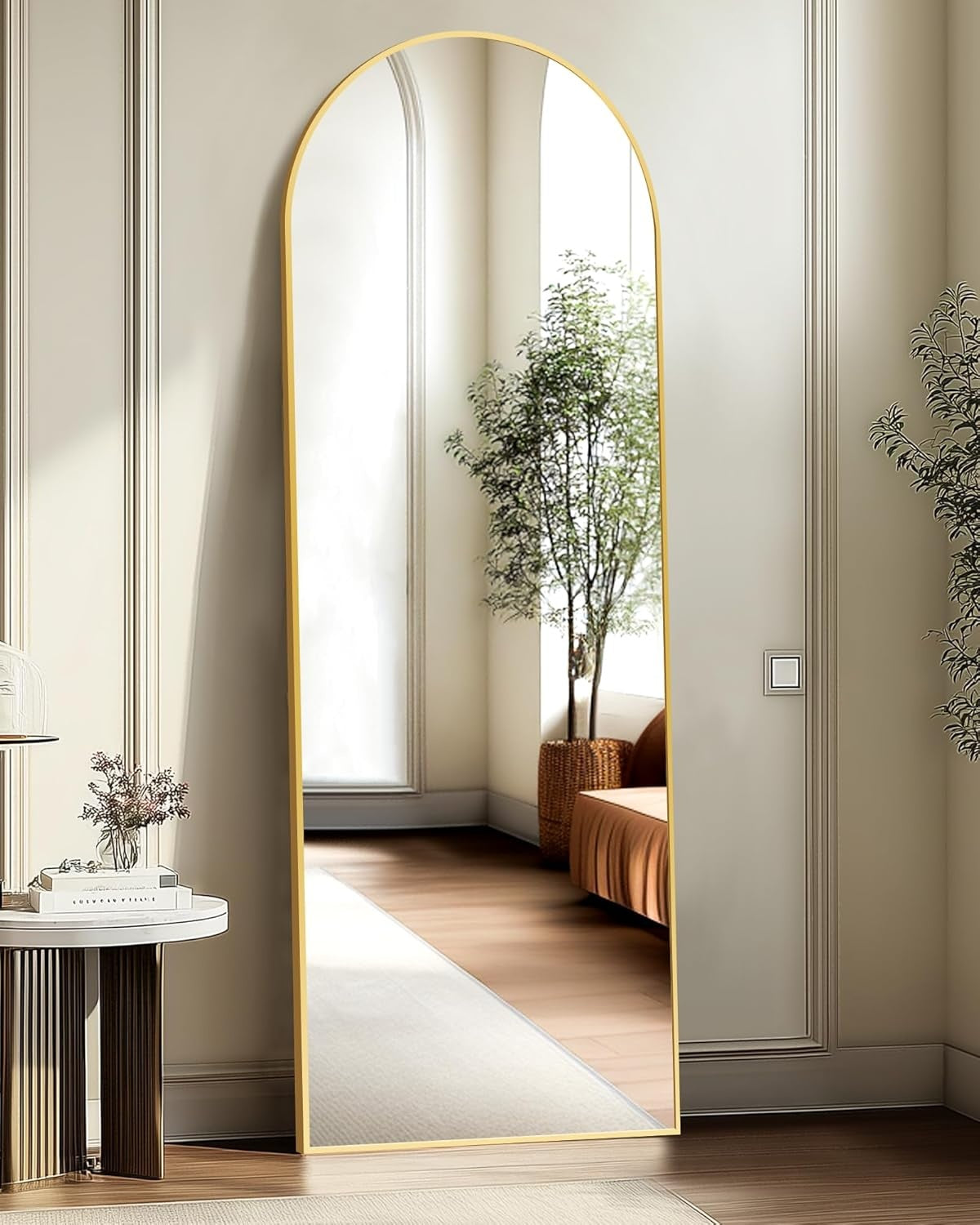 Gold Arched Full Length Mirror