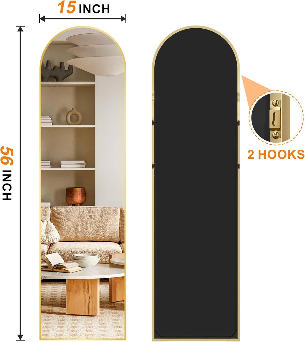 Gold Arched Full Length Mirror