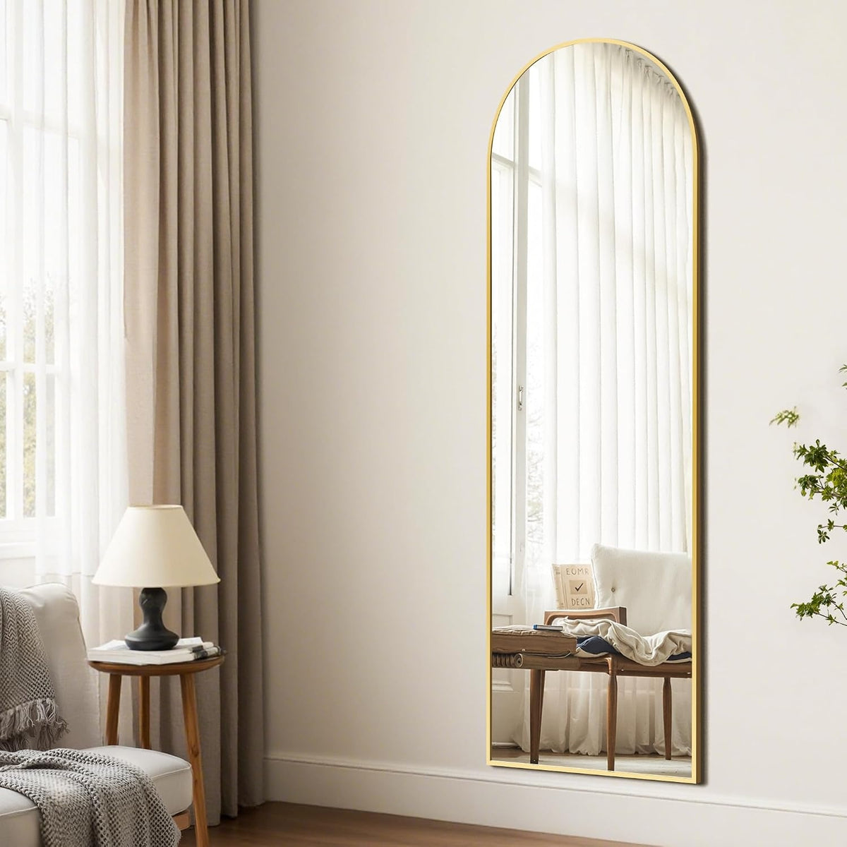 Gold Arched Full Length Mirror