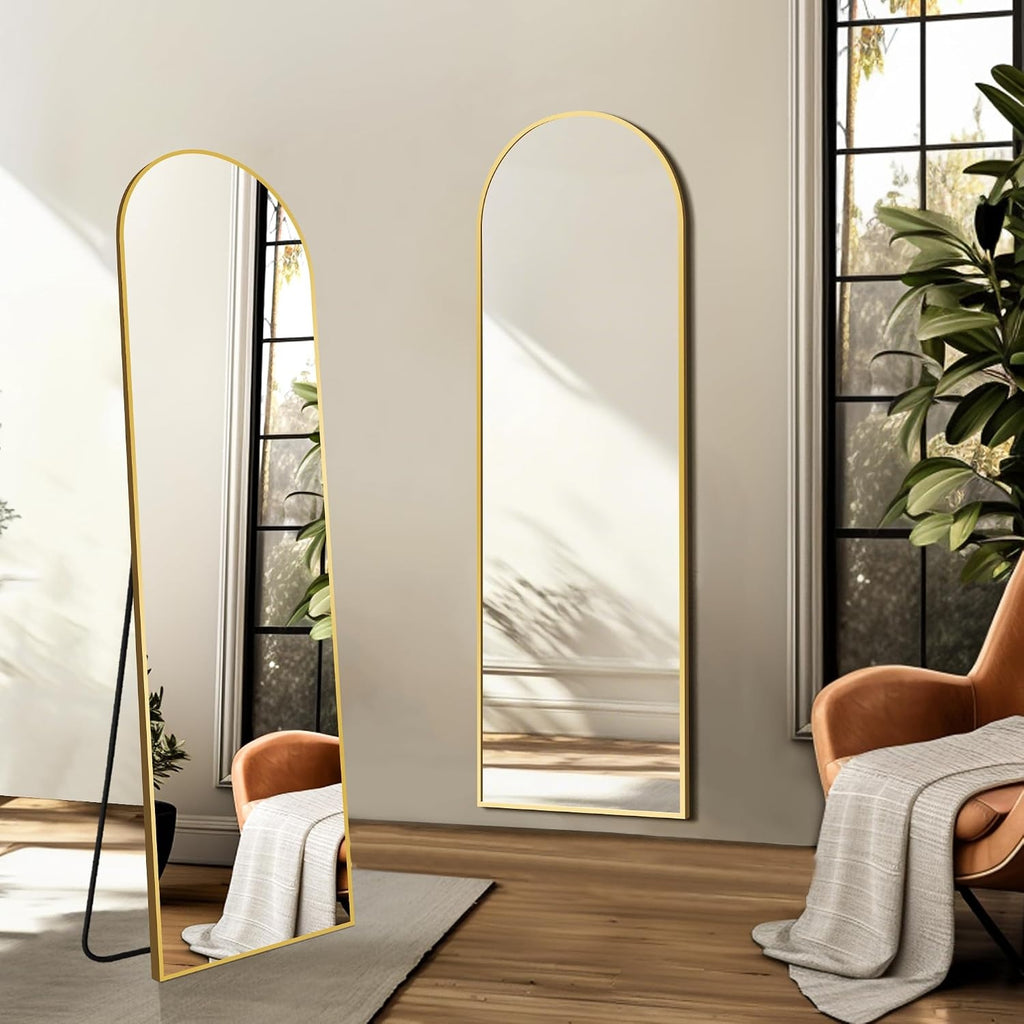 Gold Arched Full Length Mirror